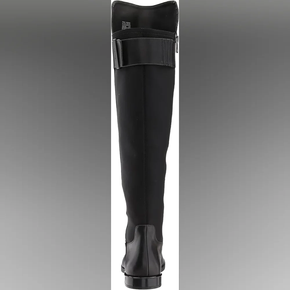 Calvin Klein PRIYA Black Cow Leather Boots 5.5 - Picture 6 of 10